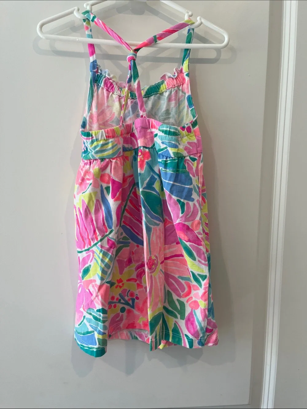 OshKosh B'gosh Pink Tropical Print Sundress with Green and Blue Accents